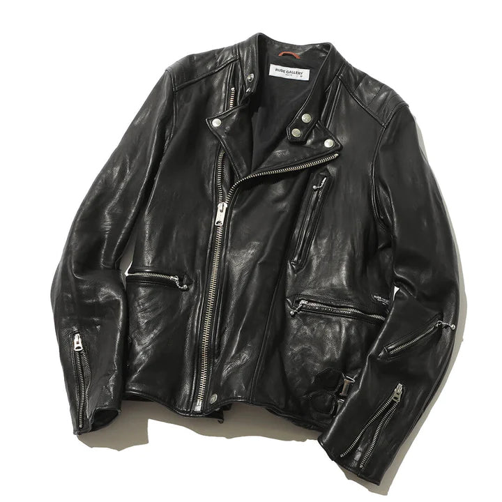 BLACK DYED LEATHER JACKETS – RUDE GALLERY TOKYO