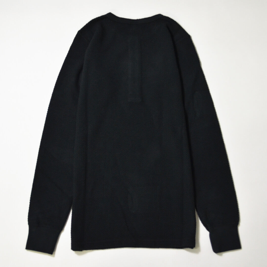 WAFFLE HENLEY NECK L/S